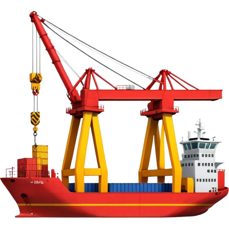 Cranes at the dock, import emoji