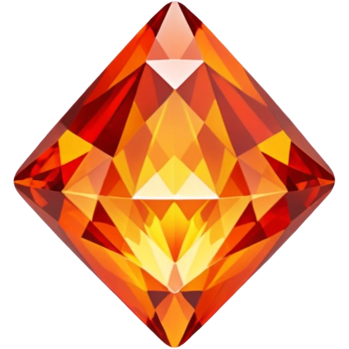 fire shaped diamond emoji