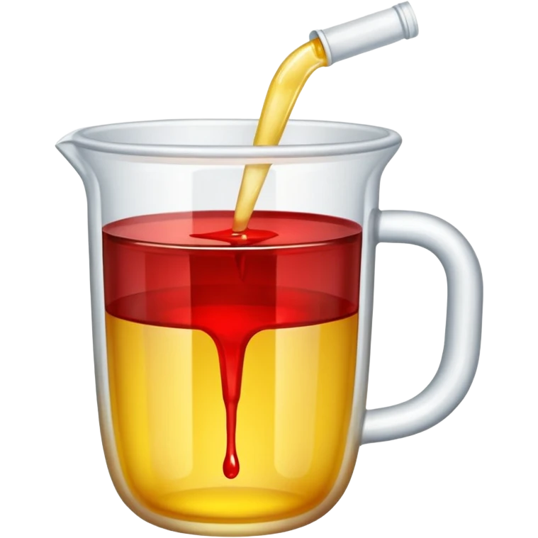 urina com sangue em um copinho emoji
