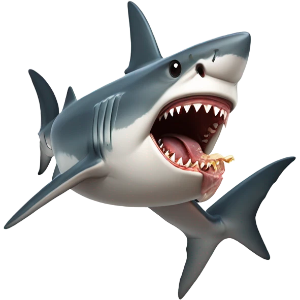 Shark eating steak emoji