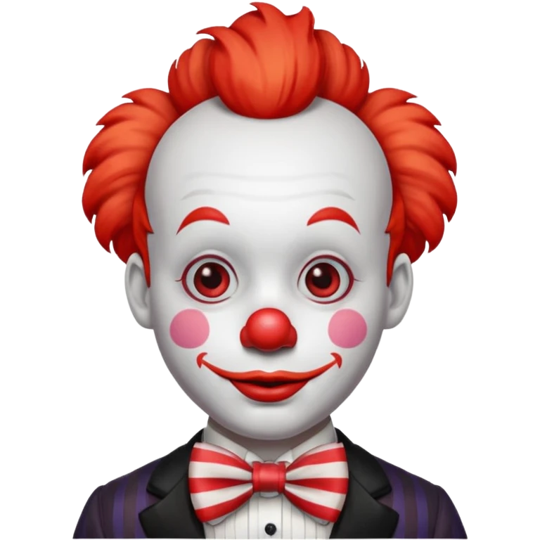 Clown with striped bow tie emoji