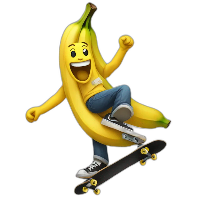 Dude skateboarding with a banana in its hand emoji