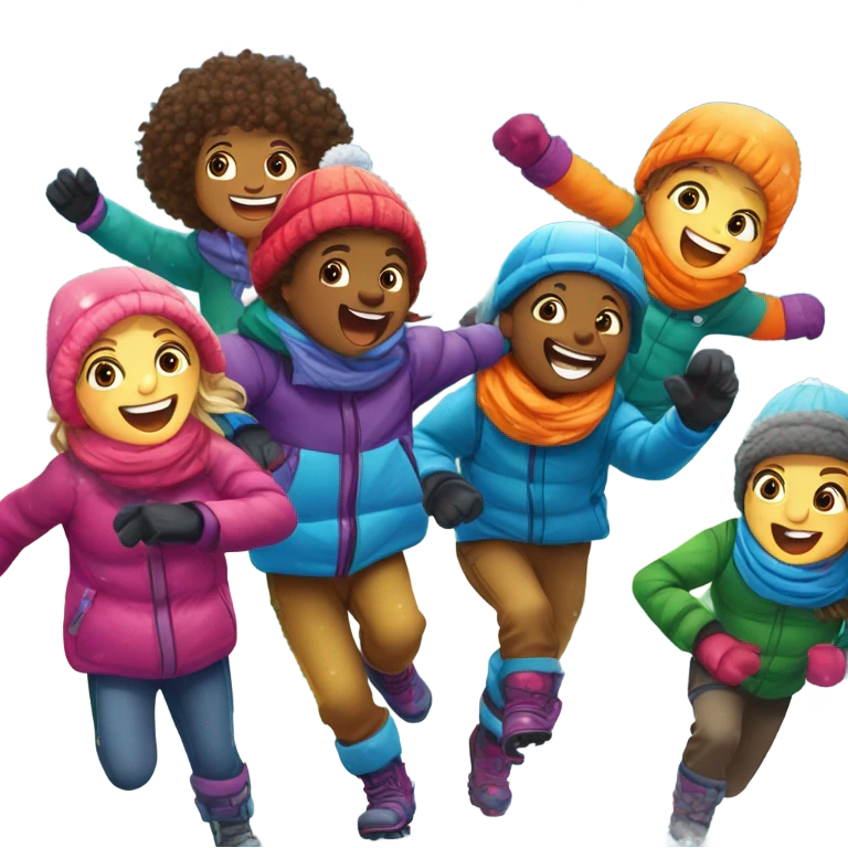 Playing football in the snow emoji