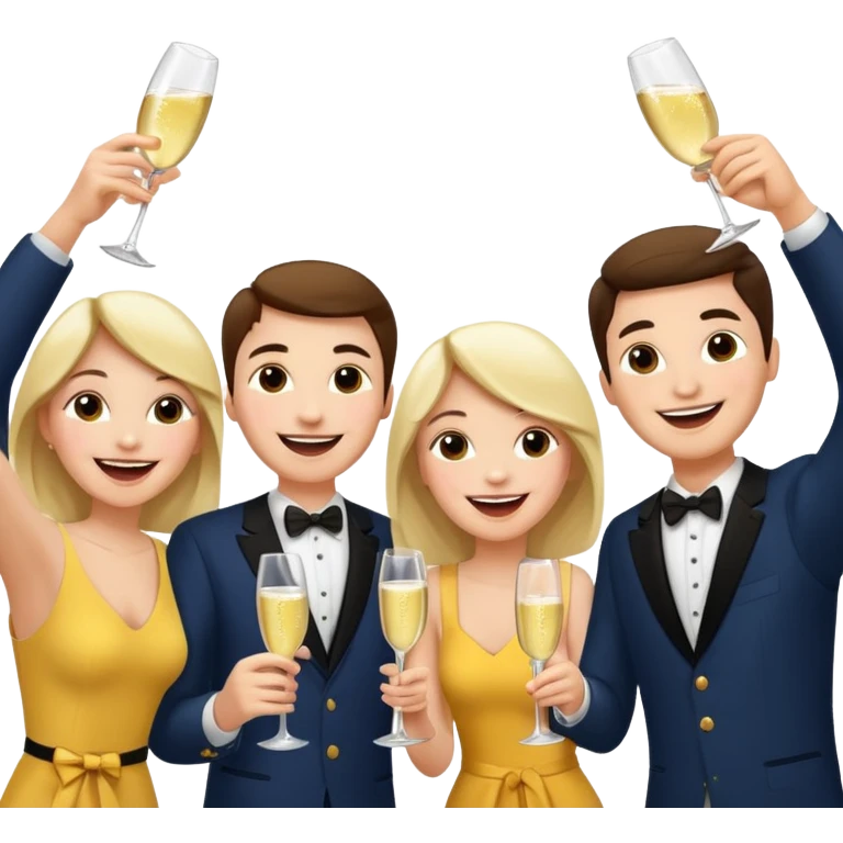 cheers and shouting happiness emoji