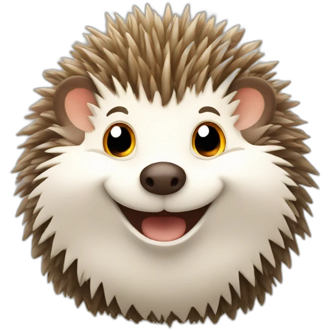 smiling hedgehog playing games emoji