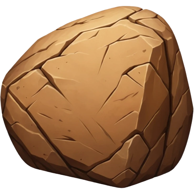 make a brown rock  emoji