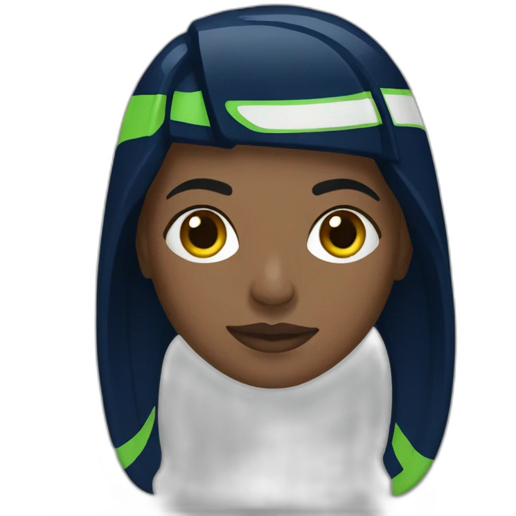 seahawks fan female emoji