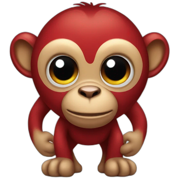 big red butt monkey emoji