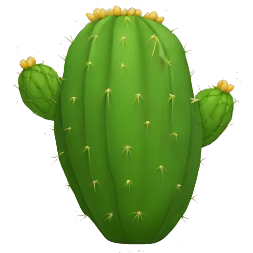 single flat Nopal without pot emoji