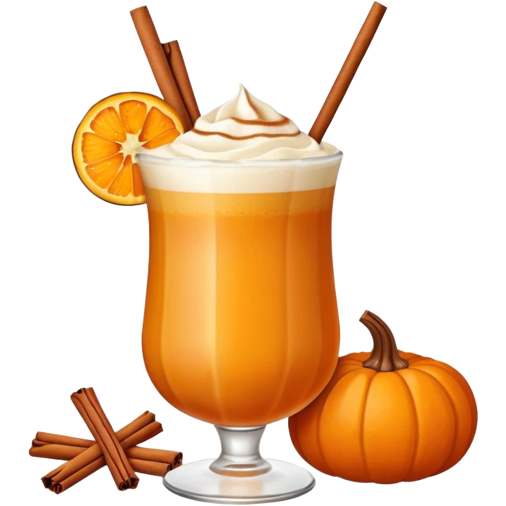 Pumpkin spice cocktail emoji