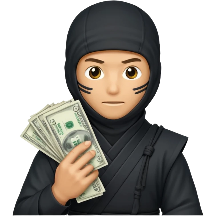 Ninja holding money emoji