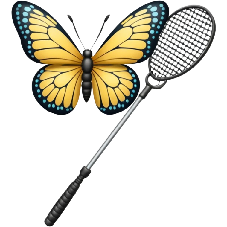 a telescopic butterfly net emoji