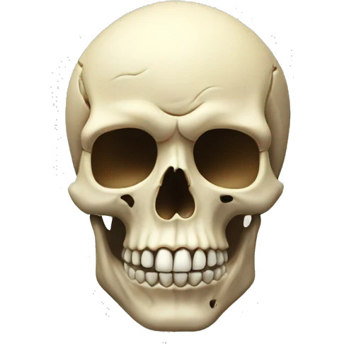 Skull whit a expensive head emoji