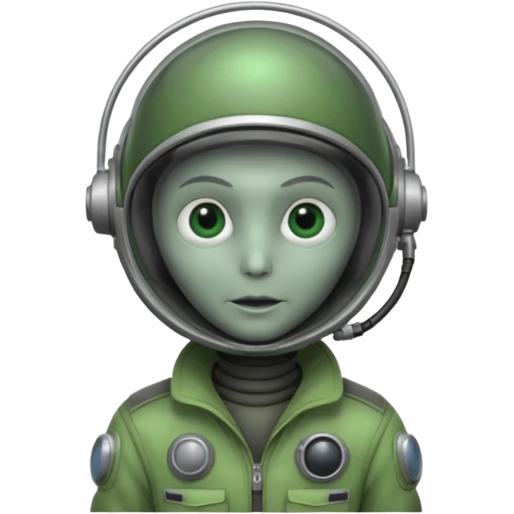 Alein pilot with antenna head  emoji