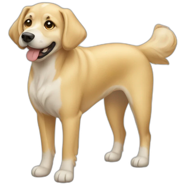 blond dog emoji