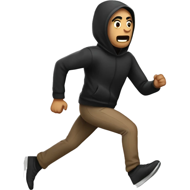 person from mexico running from a thief emoji
