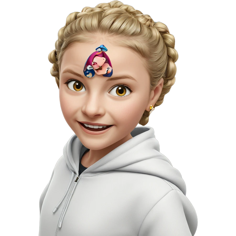 girl in hood with earrings emoji