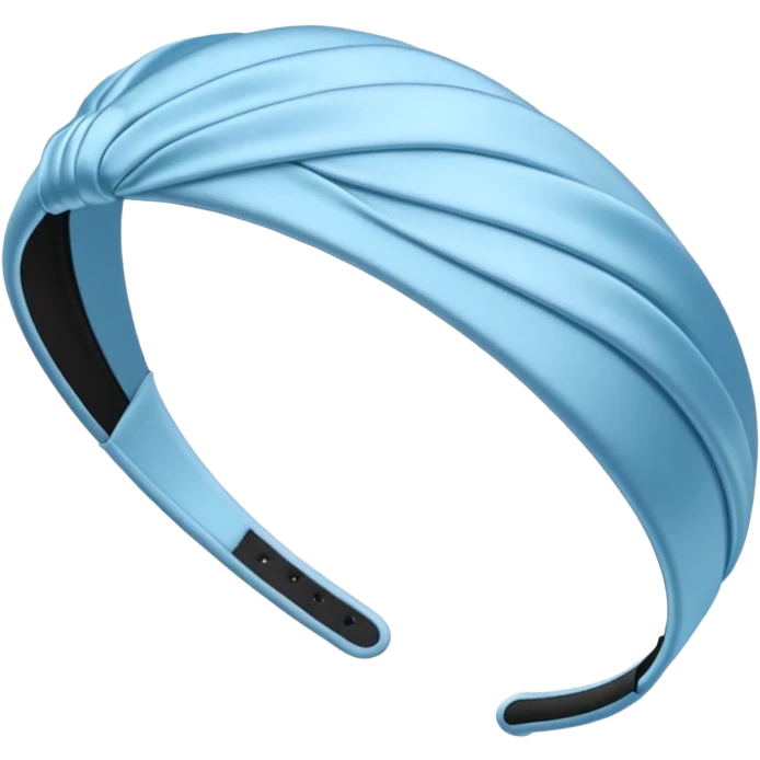 pastel blue satin headband  emoji