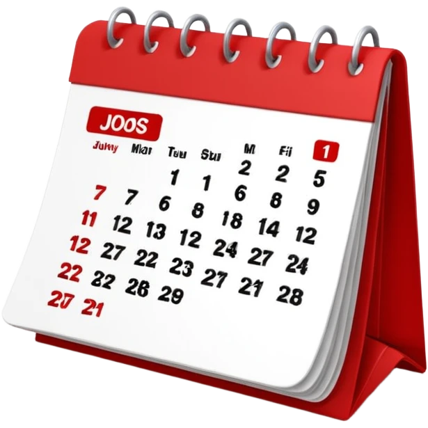 I want to generate a 3d image to show a calendar emoji