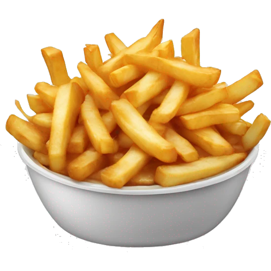 Poutine qui mange des frite emoji