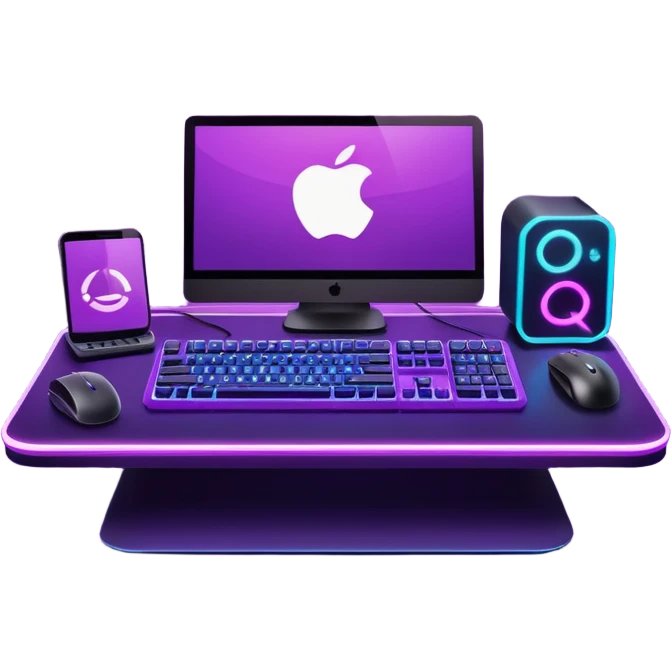 purple gaming setup emoji