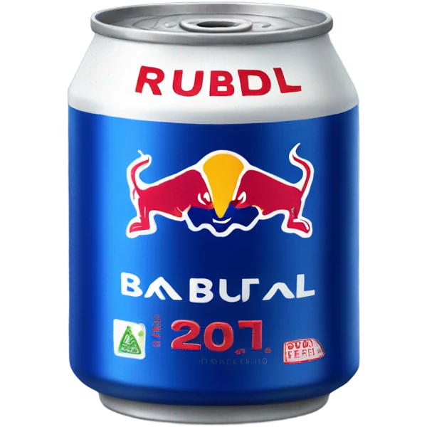 Blue redbull can emoji