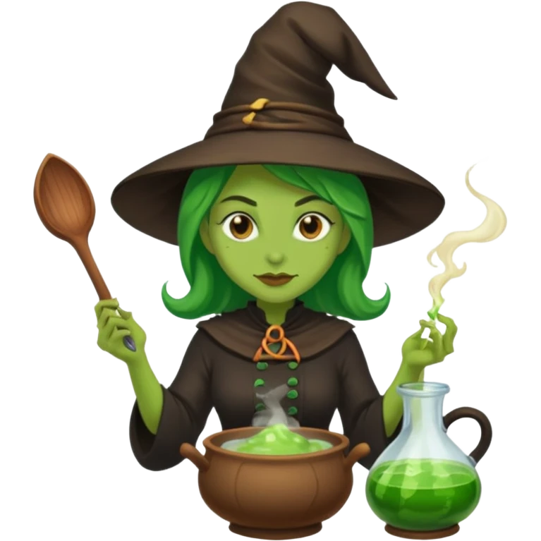 green witch cooking potion emoji