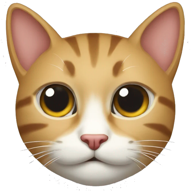 Gato restregando cabeza en mano emoji