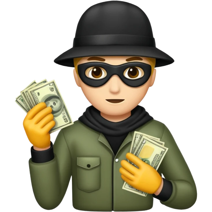 Robber with money emoji