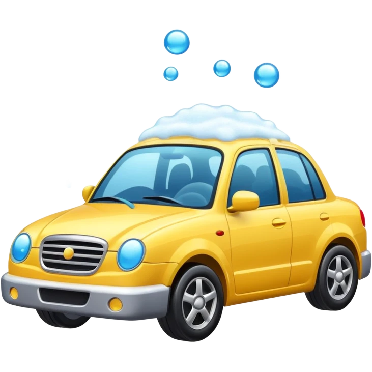car wash with soap bubbles emoji