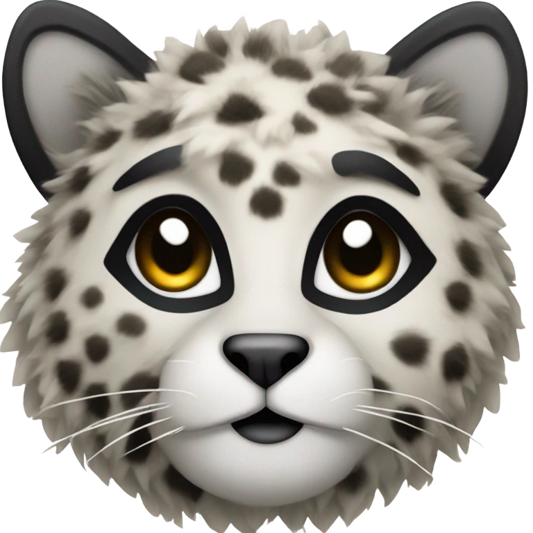 female snow leopard and roccoon hybrid emoji