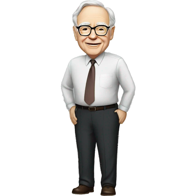 Warren buffet a full-body side emoji