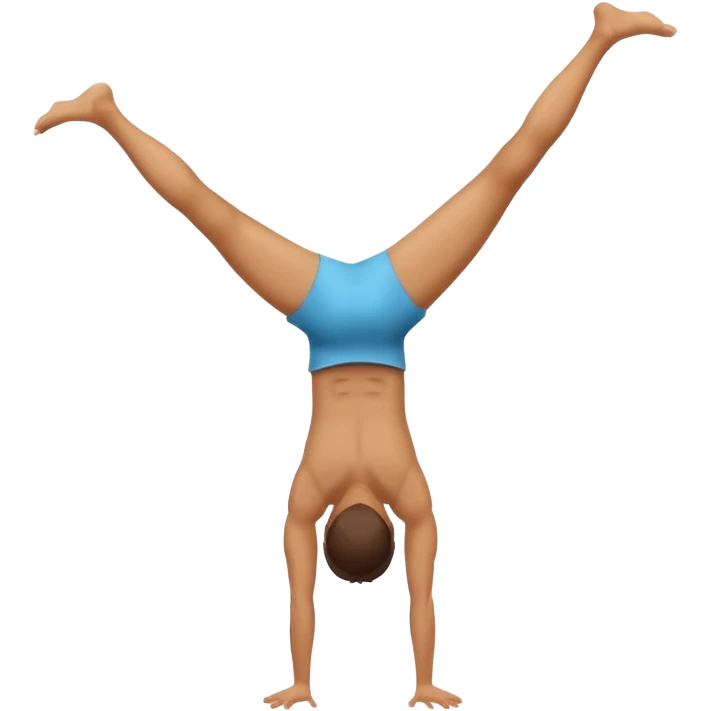 a person doing a handstand emoji