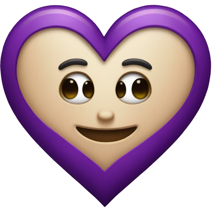 Black and purple heart emoji