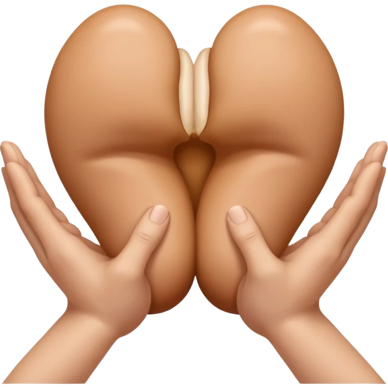 Hands spreading butt emoji