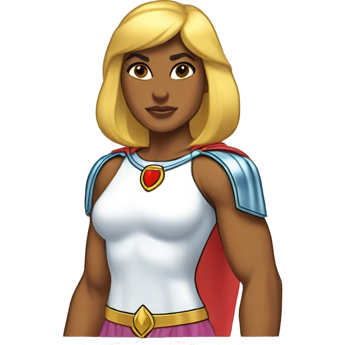 She-ra hermana de He-man con la camiseta de boca emoji