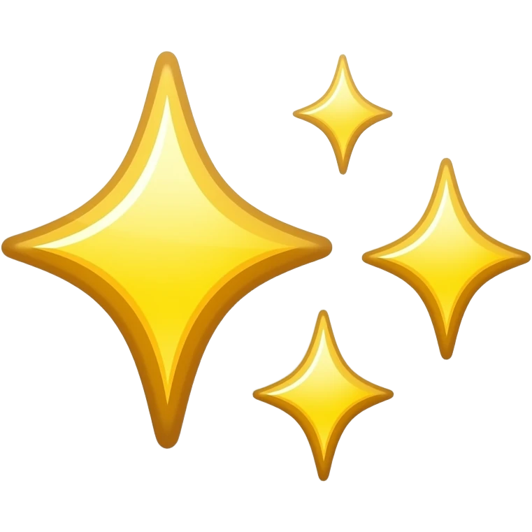 crea un emotiocno de destellos, sin cara emoji