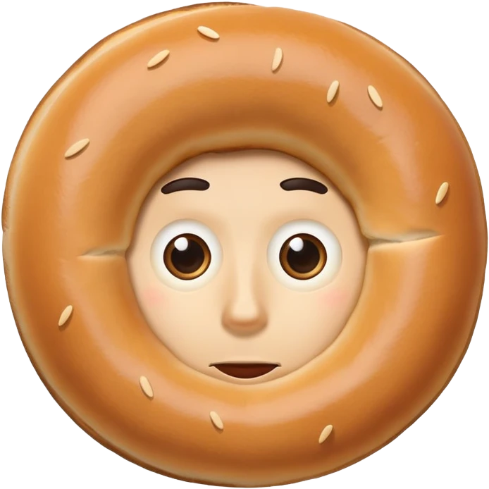 Mysterious bagel man emoji