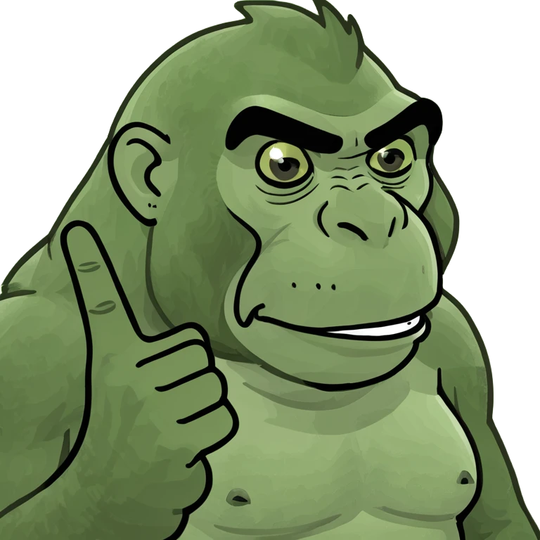 gorilla with middle finger emoji