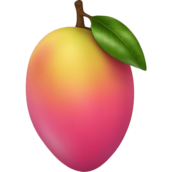 Pink mango emoji