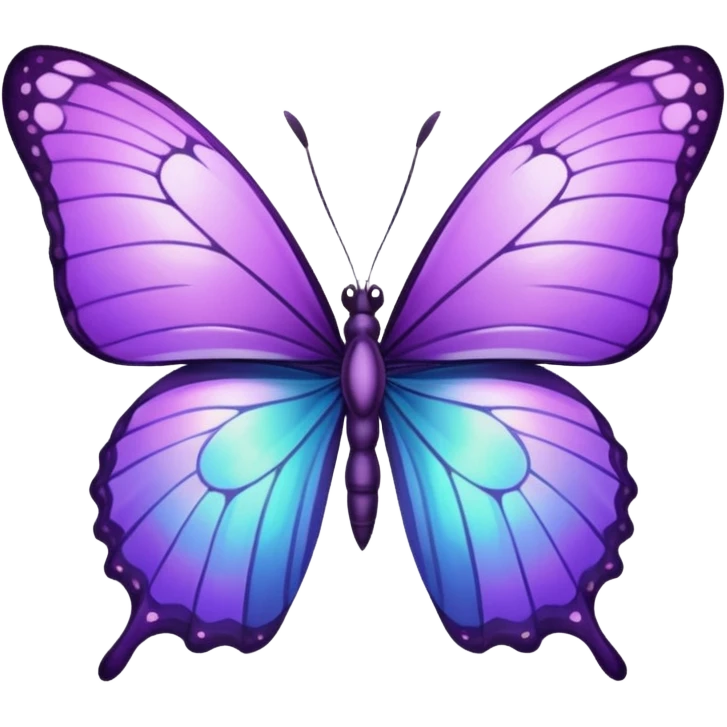 Purple butterfly with sharp ends on each wing emoji