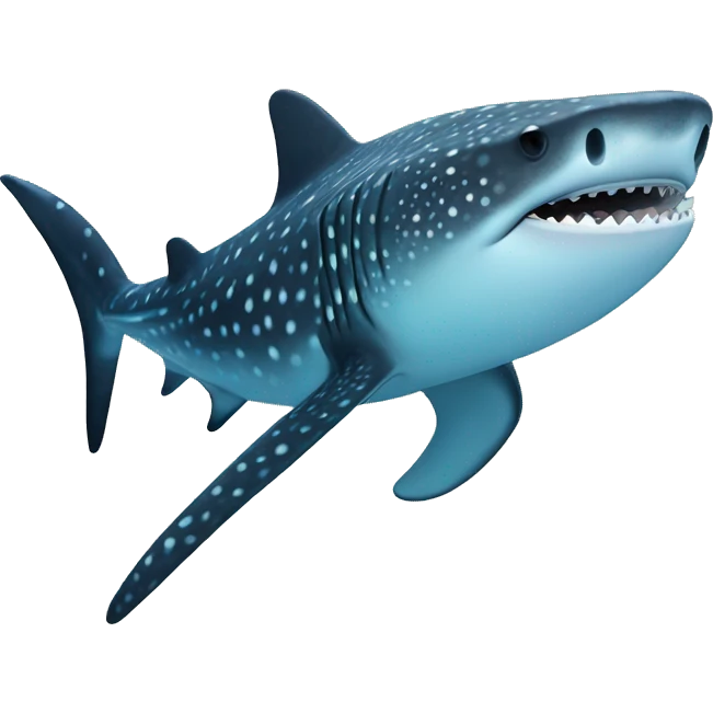 Whale shark with monical emoji