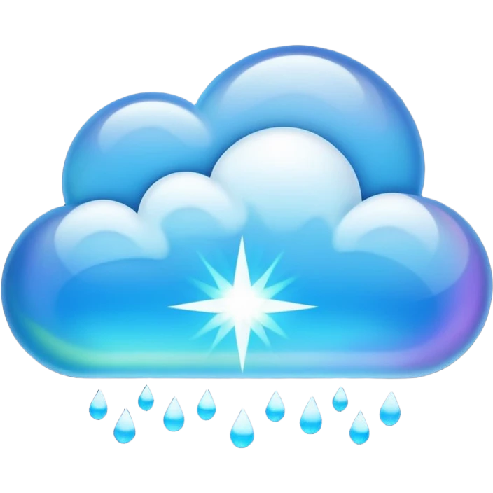 blue shimmering light emoji