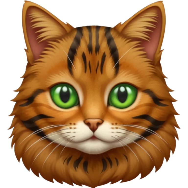 brown tabby cat with green eyes emoji