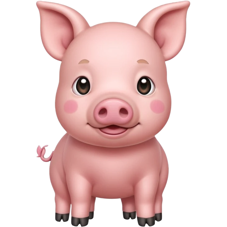 Cute pig full body with legs and all emoji