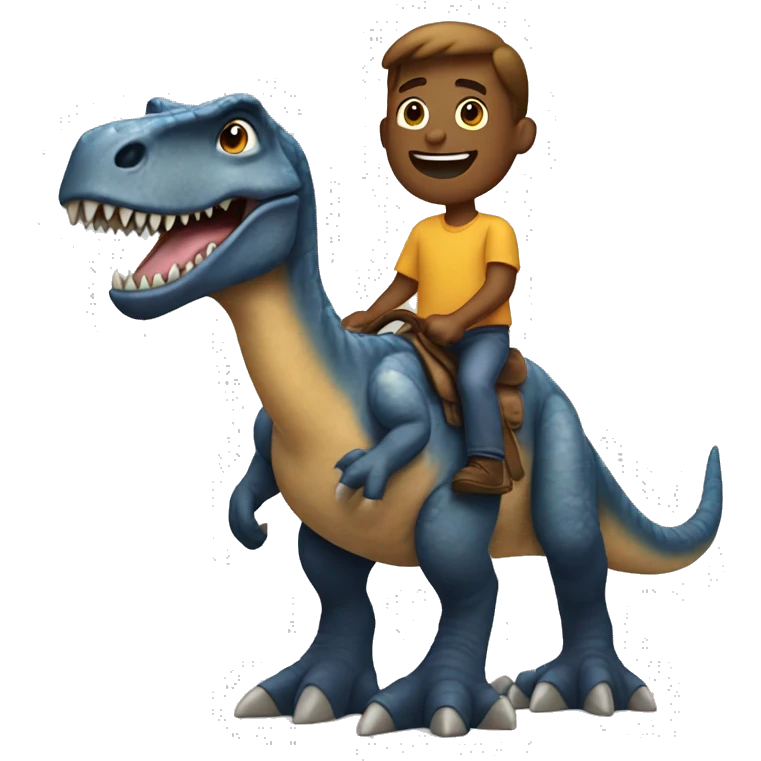 Man riding a dinosaur  emoji