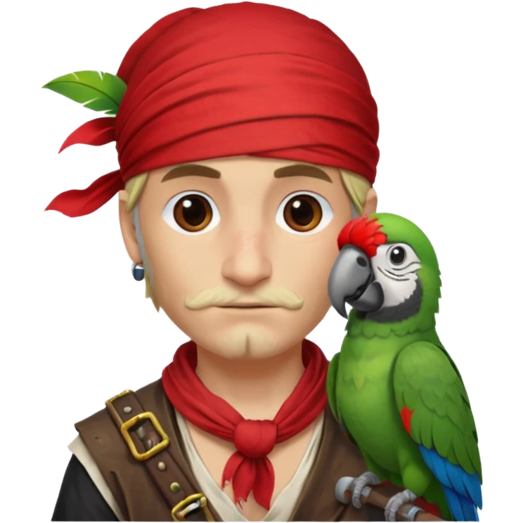 pirate and parrot emoji