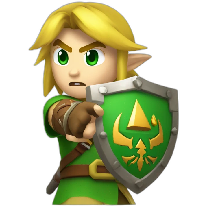 Zelda punching link emoji