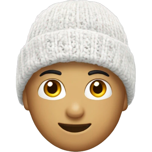 white knitted wool cap piece of clothing emoji