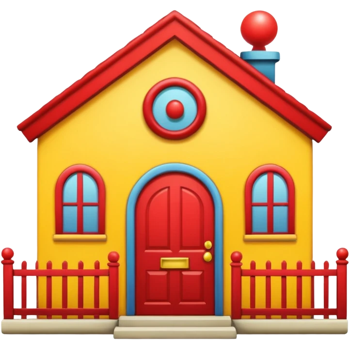 clown house yellow emoji